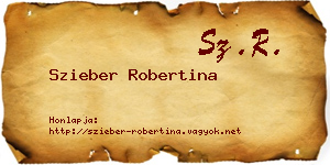 Szieber Robertina névjegykártya