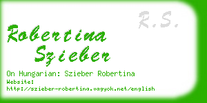 robertina szieber business card